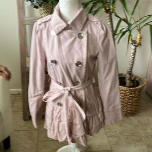 Express Ruffled Trench Coat Never Worn.